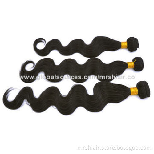 24-inch Unprocessed Natural Color Silk Straight Peruvian Virgin Hair Weave